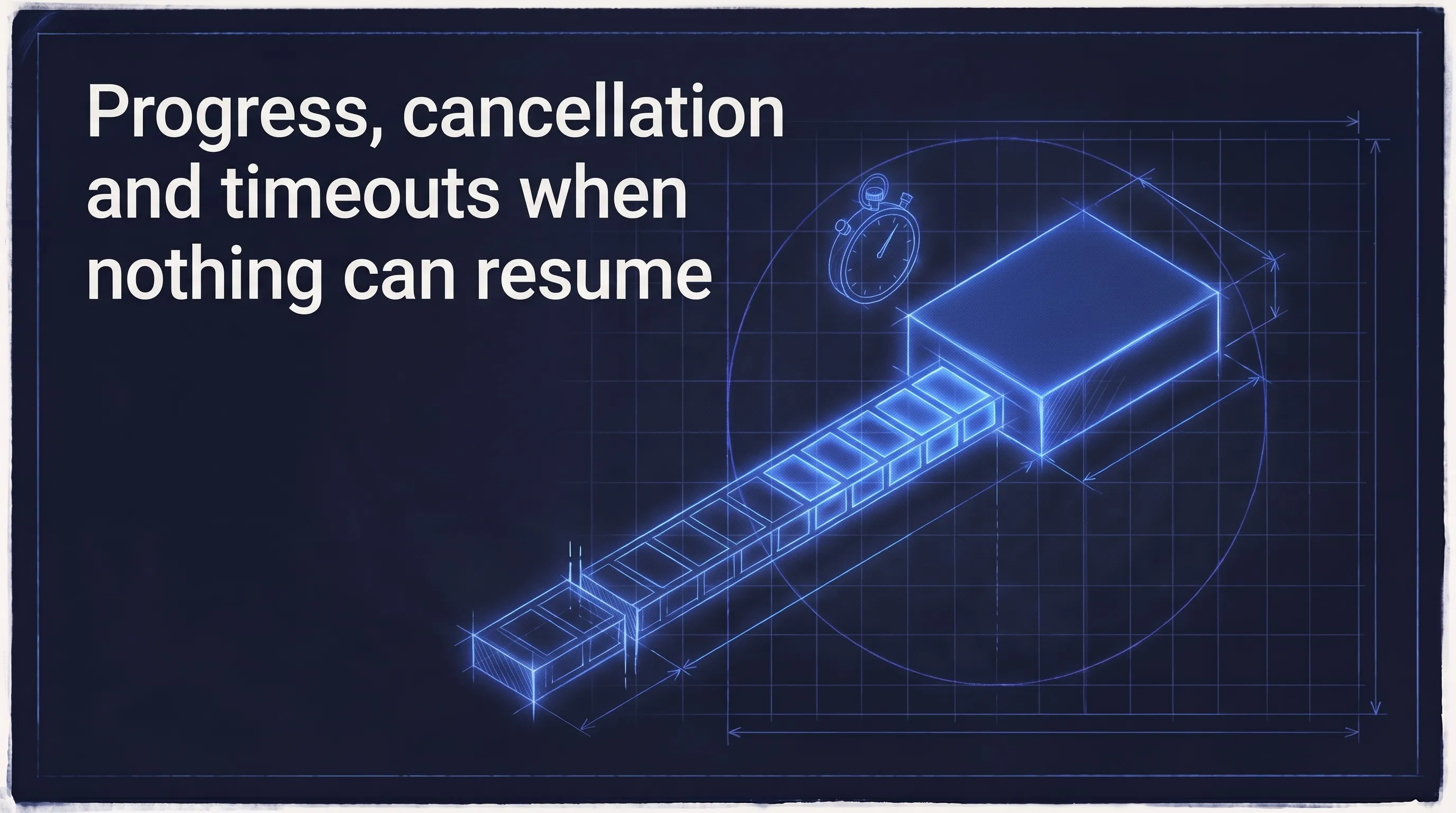 Progress, cancellation and timeouts when nothing can resume