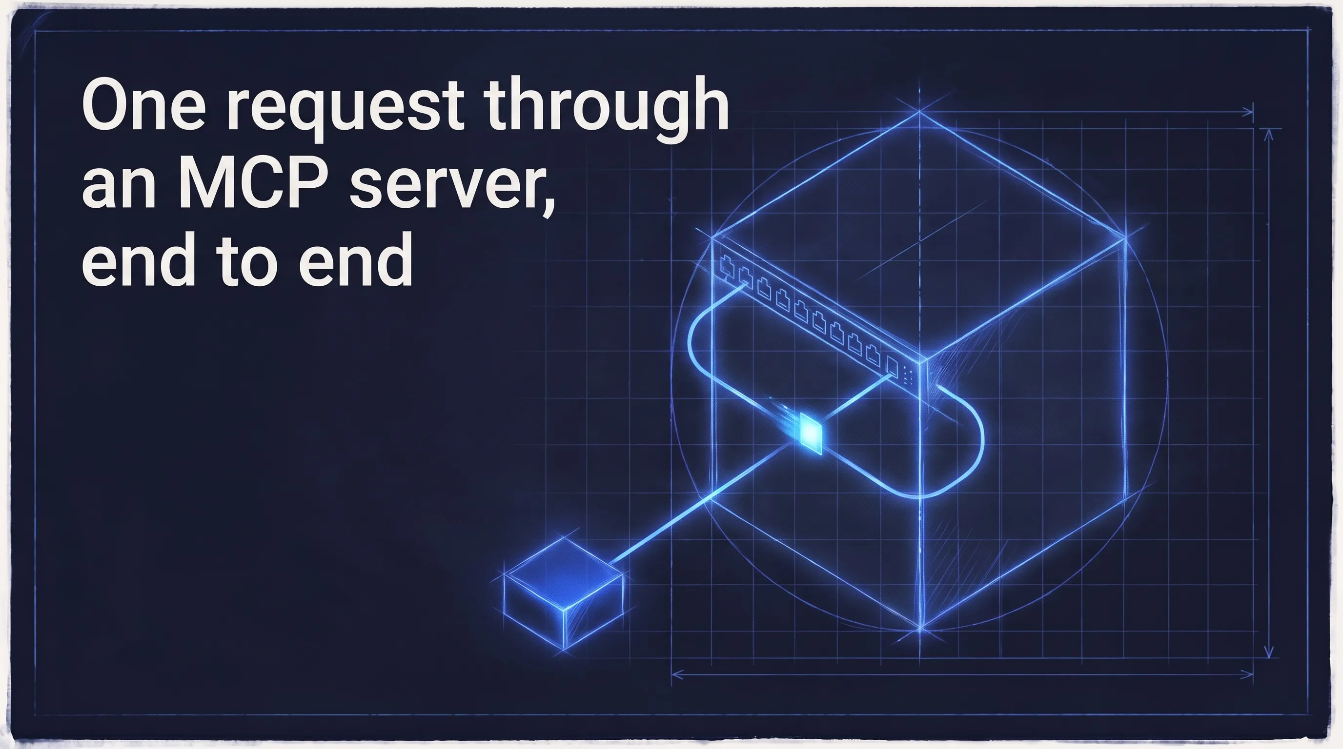 One request through an MCP server, end to end