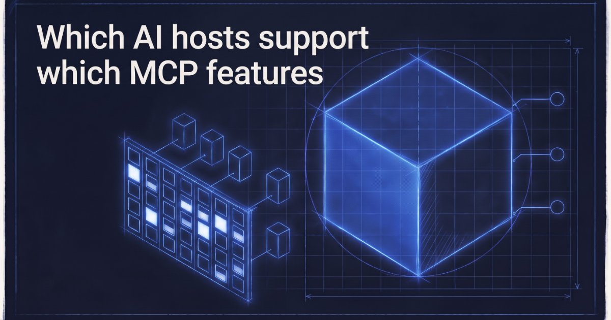 Which AI hosts support which MCP features (October 2026)